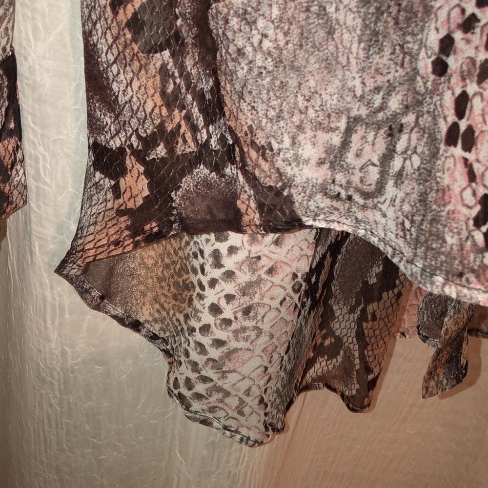 Single La L Python Snake Print Ivory Blush Pink B… - image 8